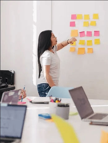 Team supporting clients illustration